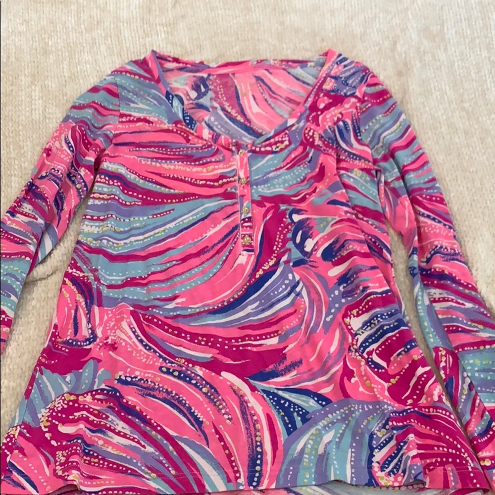 Lilly Pulitzer long sleeve cotton shirt XS